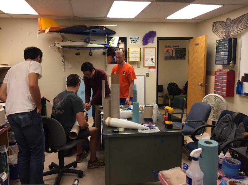 Rocketry Candid picture in the lab.